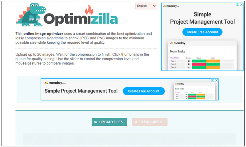 کم کردن حجم عکس با سایت Optimizilla