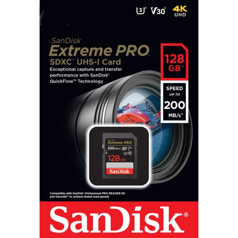 قیمت کارت حافظه سندیسک SanDisk 128GB Extreme PRO 200MB/s