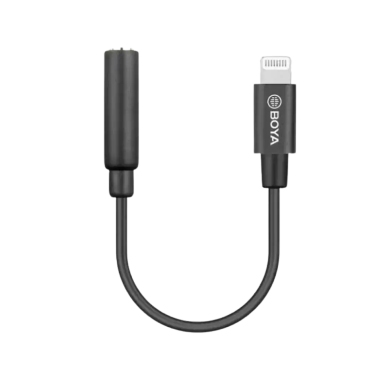 کابل تبدیل میکروفن بویا BOYA BY-K8 3.5mm trs to Lightning Cable