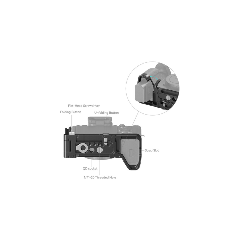 ال براکت اسمال ریگ SMALLRIG FOLDABLE L-BRACKET FOR SONY A7 IV, A7R V & A7S III 3984